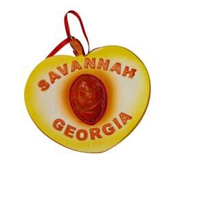 Savannah Georgia Half Peach w Pit Collectible Ornament Decor